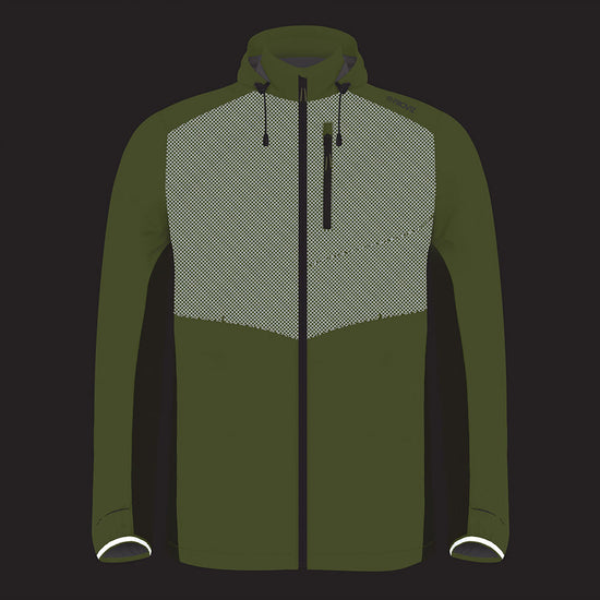 Lumina Men’s Reflective Waterproof Running Jacket — night mode