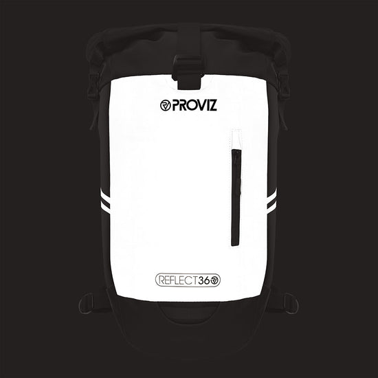 Reflective Rolltop Backpack — night mode