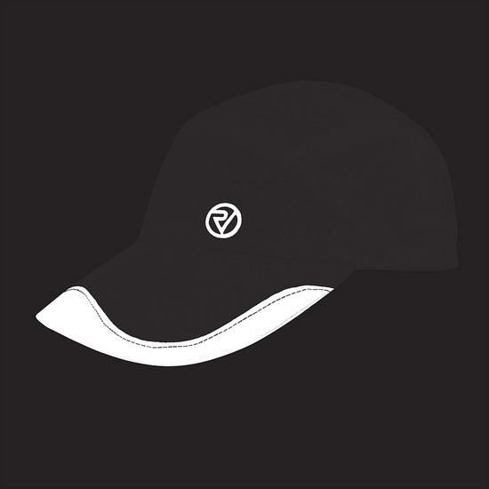 Reflective Breathable White Running Cap — night mode