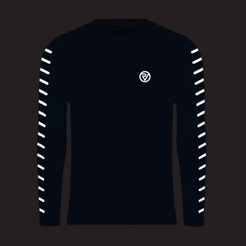 Men's Long Sleeve Reflective Striped Top — night mode