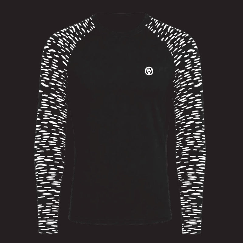 Reflective Men's Long Sleeve Training Top — night mode