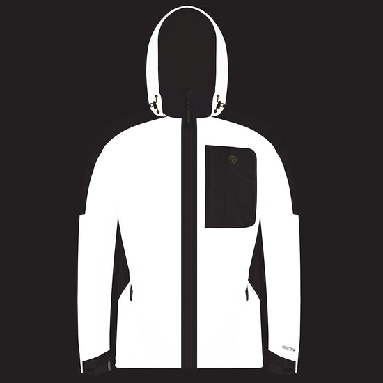 Men's Reflective Waterproof Hooded Jacket 2.0 — night mode