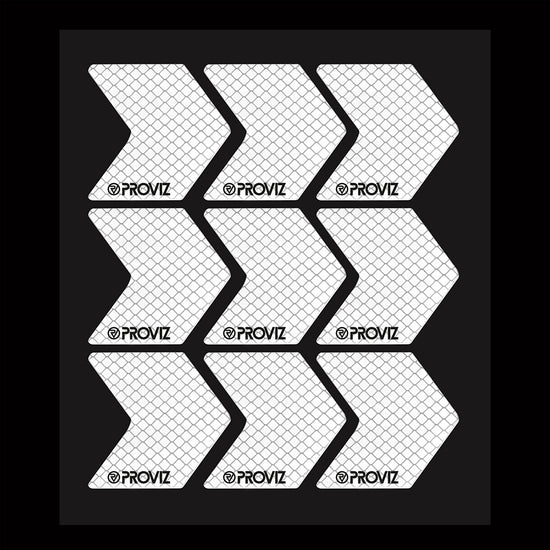 Reflective Stickers - Chevron x 9 — night mode