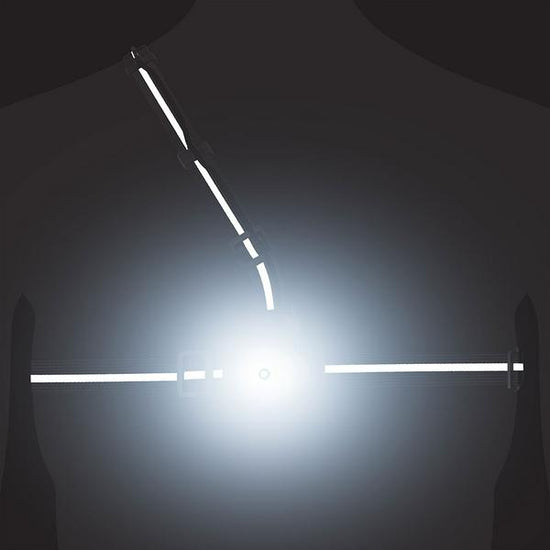 Running Chest Light at 500 Lumens — night mode