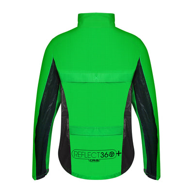 CRS Men's Fully Reflective & Enhanced Waterproof Cycling Jacket