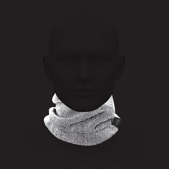 Black Reflective Fleece Lined Neck Warmer — night mode