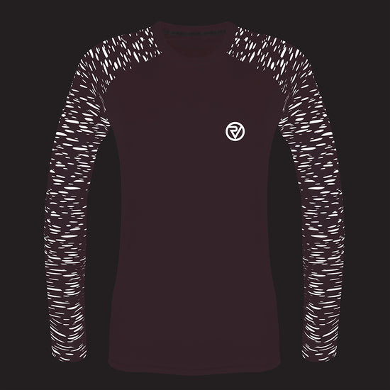 Reflective Women's Long Sleeve Training Top — night mode