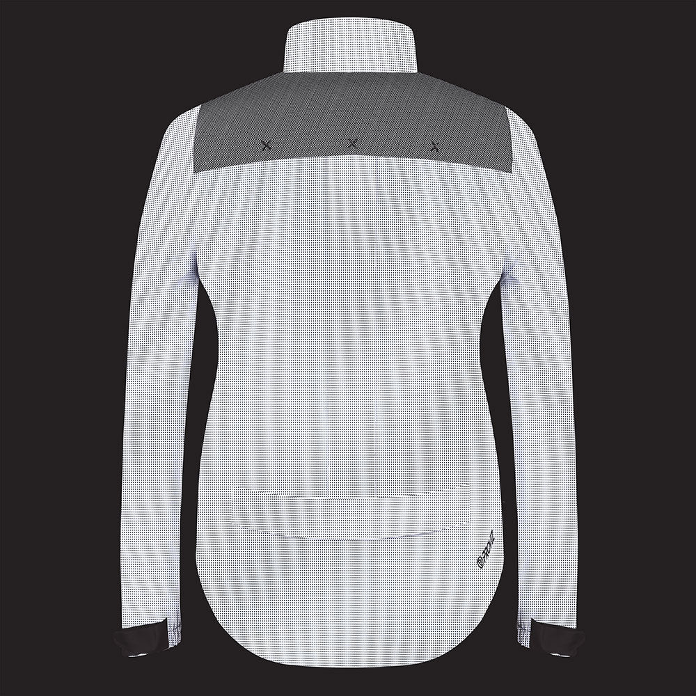 lifestyle back APEX Women’s 100% Reflective Waterproof Cycling Jacket