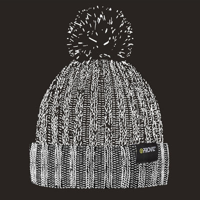Reflective Fleece Lined Running Bobble Beanie