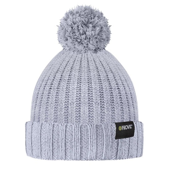 Reflective Fleece Lined Running Bobble Beanie