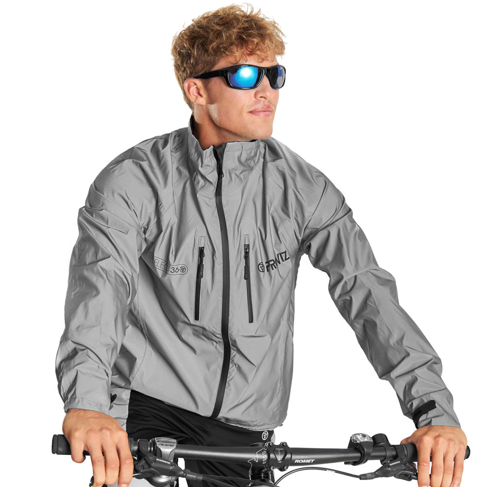 Kaufe WOSAWE Winddichte wasserdichte Fahrradjacke, hohe Sichtbarkeit,  Fahrradtrikot, Sport, 360-Grad-reflektierende Jacke, Nachtwarmer  MTB-Rennradmantel