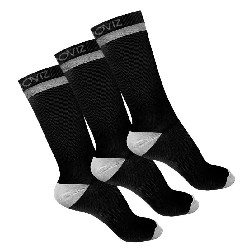 Reflective Mid Length Running Socks - 3 Pack