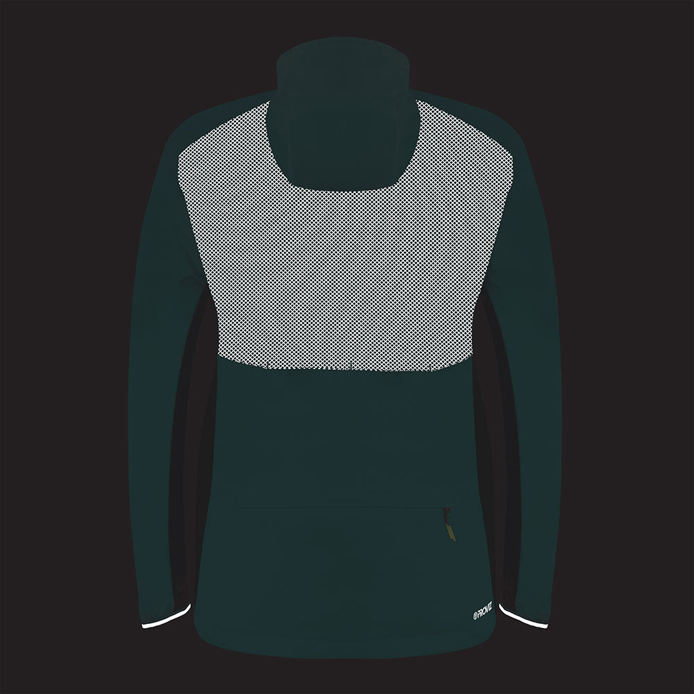 lifestyle Lumina Women’s Reflective Waterproof Running Jacket lights on back