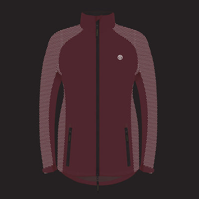 lifestyle Solaris Women’s Reflective Waterproof Active Jacket showing reflectivity