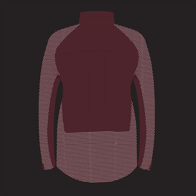 lifestyle Solaris Women’s Reflective Waterproof Active Jacket back showing reflectivity