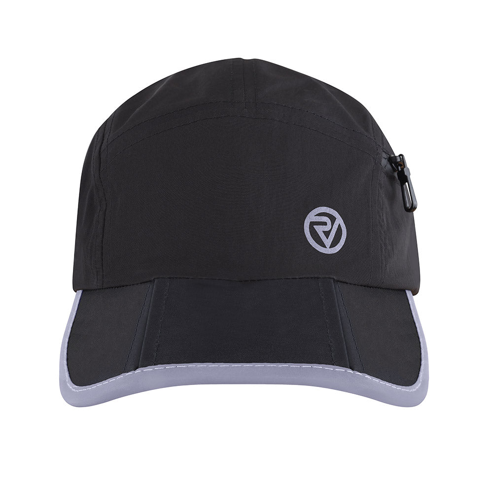 Reflective Breathable Black Running Cap