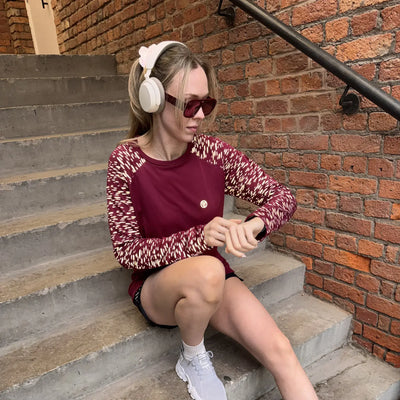 lifestyle Reflective Women's Long Sleeve Training Top burgundy