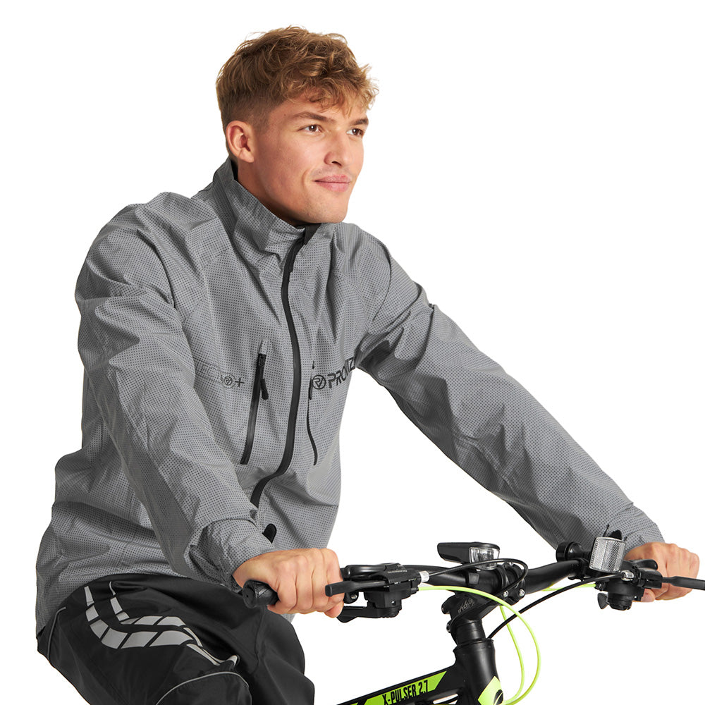 Men's Fully Reflective Enhanced Waterproof Cycling Jacket