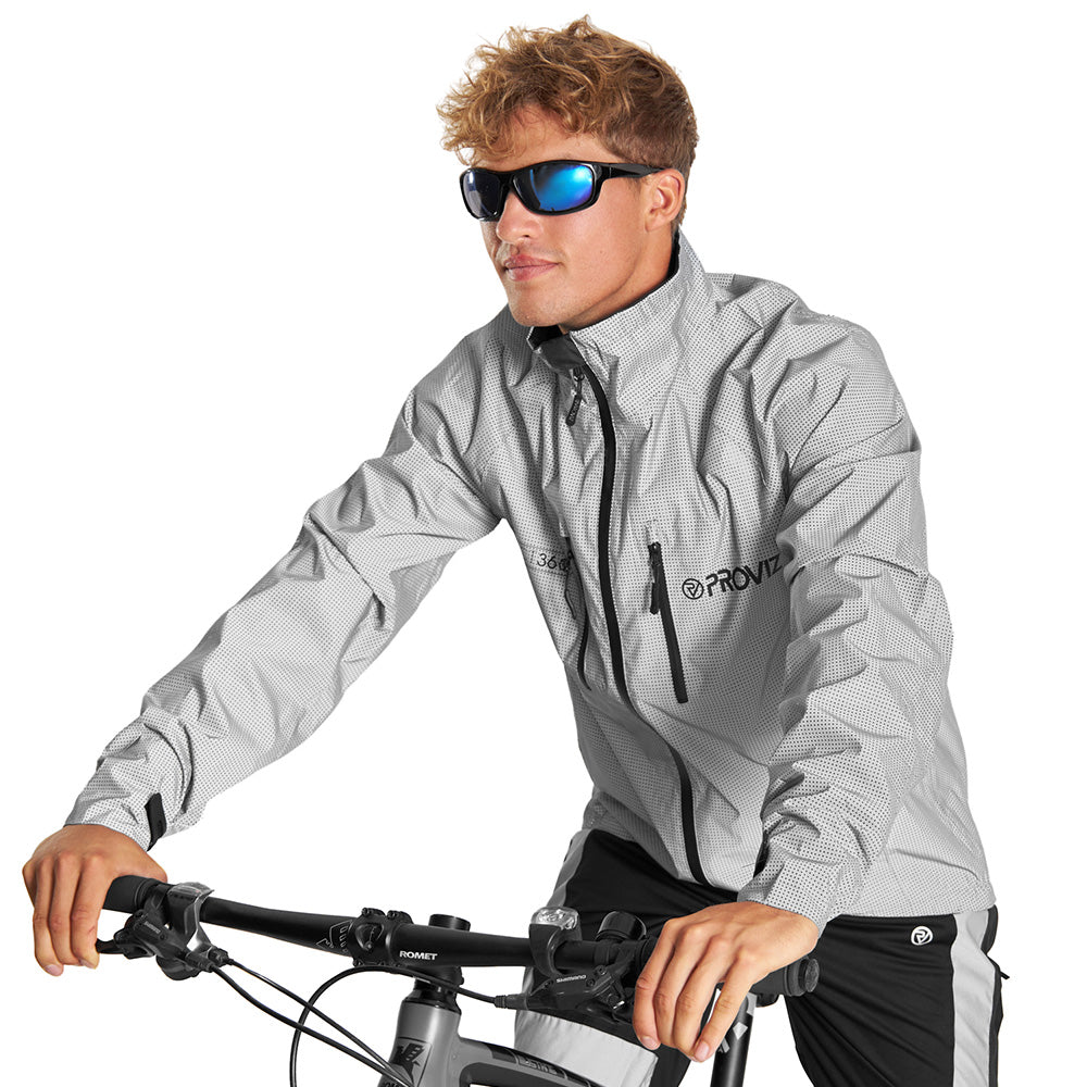 Men's Fully Reflective Enhanced Waterproof Cycling Jacket