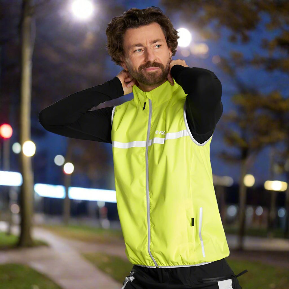 WOSAWE Men's High Visibility Cycling Wind Vest WOSAWE Men's High Visibility Cycling Wind Vest