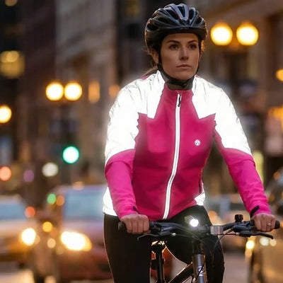 listing-lifestyle Women's Reflective & Waterproof Cycling Jacket lady cycling