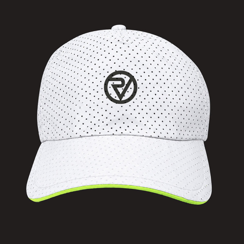 lifestyle Fully Reflective Running Cap front lights on