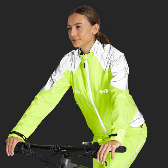 Buy Evion Fabric Green Reflective Cycling Vest Along Safety Jacket with  Reflective Arm Band & Bag, ES-22100 Online At Price ₹815
