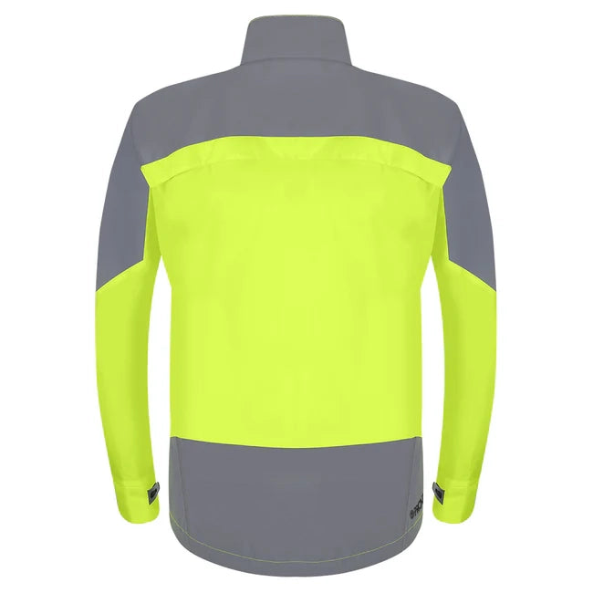 Men's Reflective & Waterproof Cycling Jacket - Yellow Back