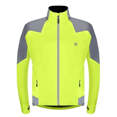 Men's Reflective & Waterproof Cycling Jacket - Yellow Front