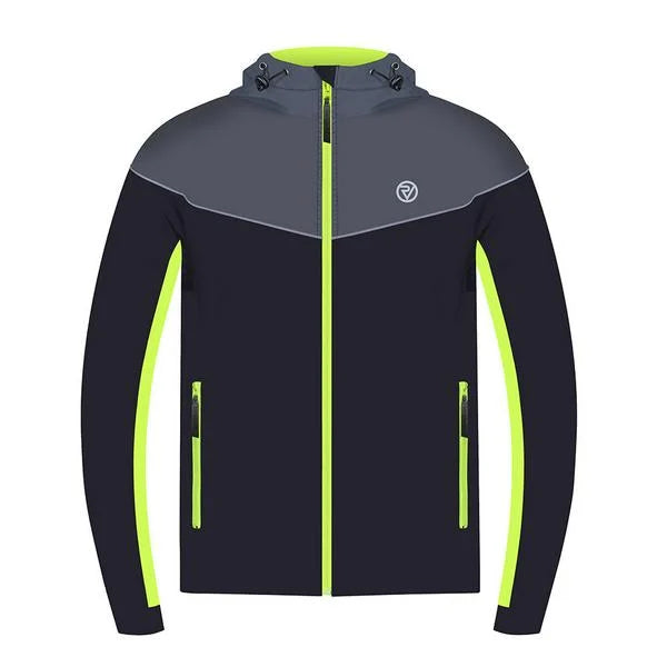 Hi vis waterproof running jacket with hood hotsell