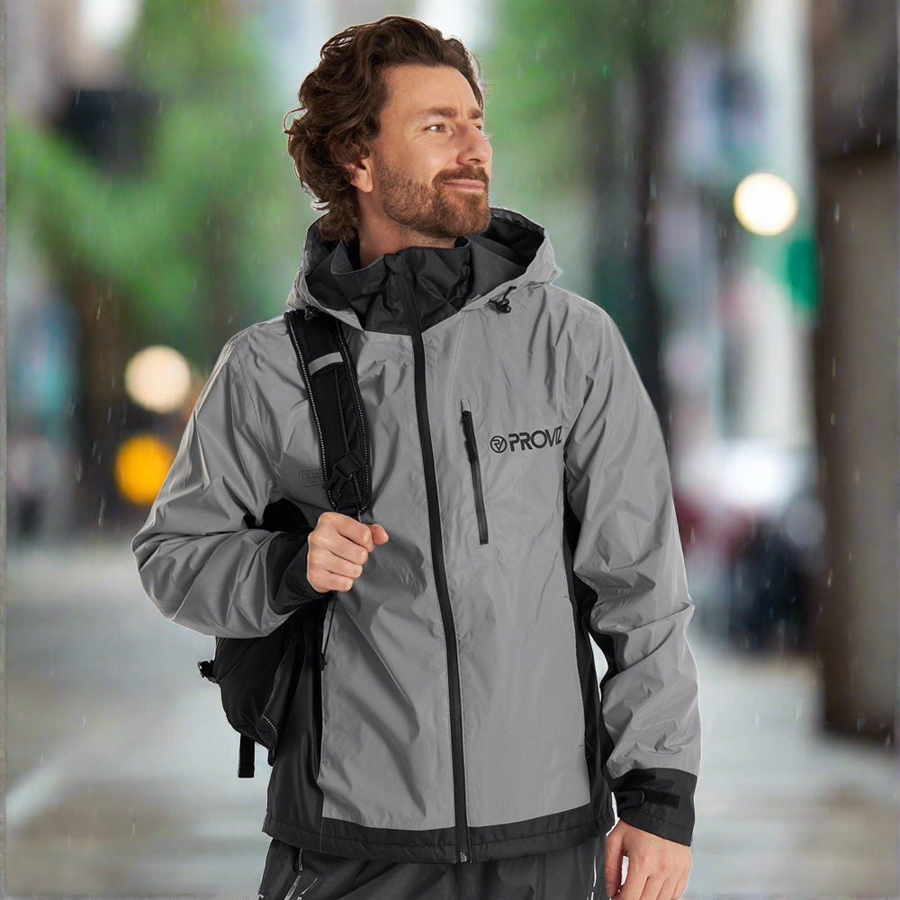 REFLECT360 Men's Reflective Waterproof Fleece Lined Jacket