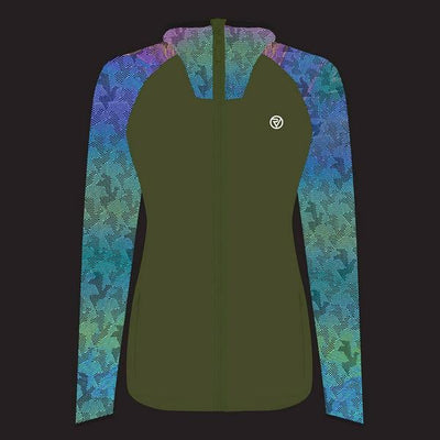 Reflektierende Mehrfarbige Laufjacke für Frauen