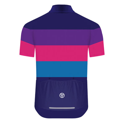 Men's Short Sleeve Cycling Jersey Fluo Blue