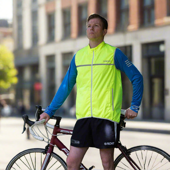 Reflektierende Warnweste, Reflektorweste Sicherheitsweste Fahrrad Radfahren  Einstellbare Hoch Sichtbarkeit Sportarten Jacke für Laufen Wandern