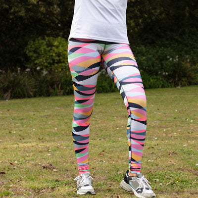 Zero Rise Everyday Ankle Length Leggings - Monochrome Abstract Print -  Muscle Nation