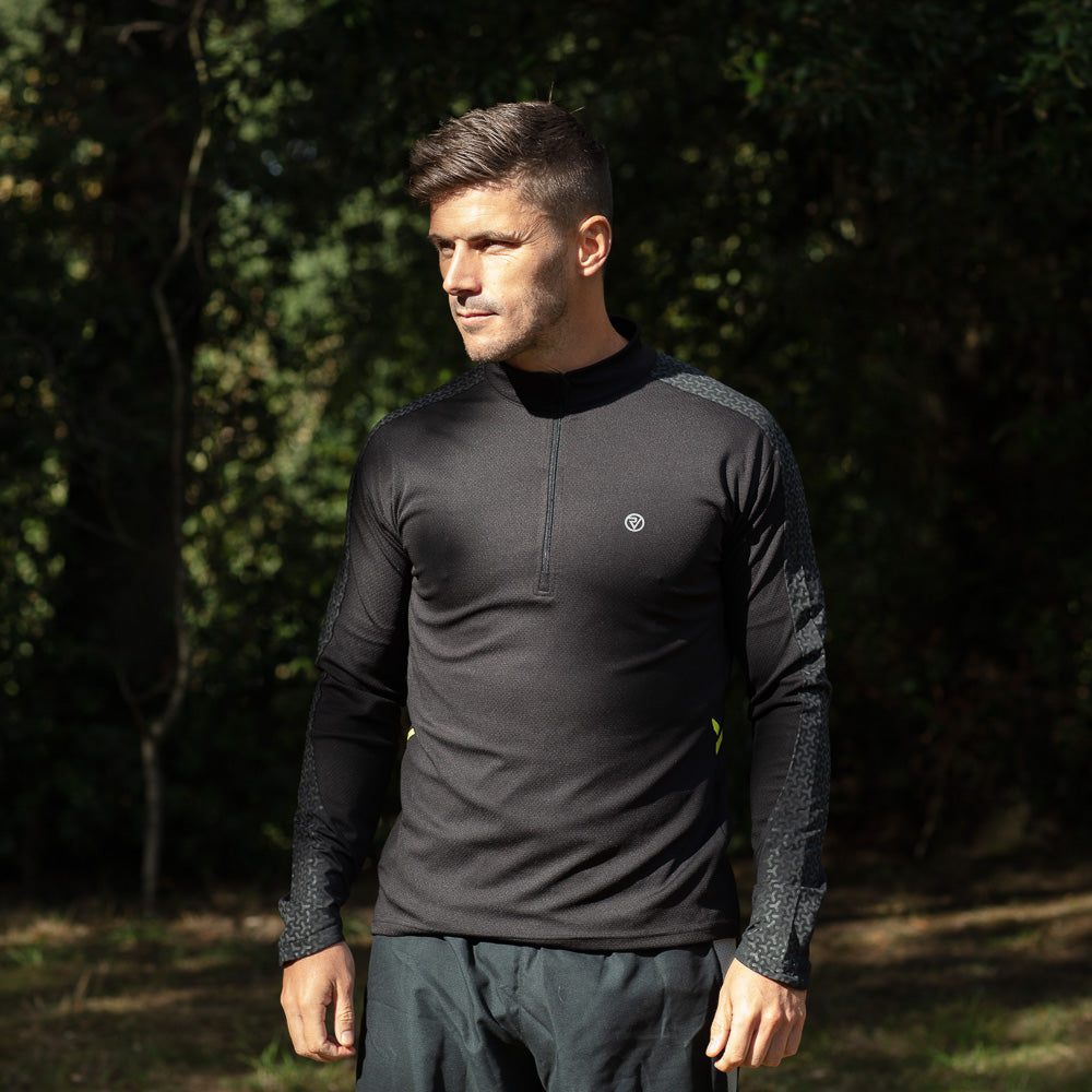 REFLECT360 Carbon Men's Long Sleeve Reflective Running Top Proviz
