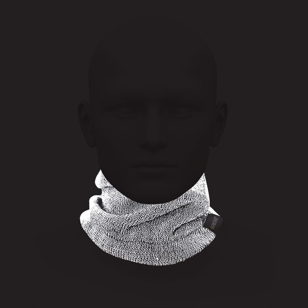 Reflektierender Fleecefutter Halswärmer in Schwarz