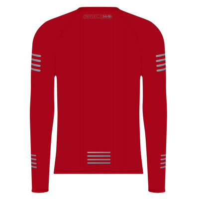 red long sleeve running top