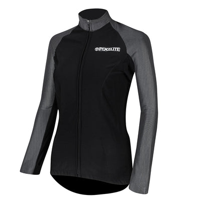 PixElite Women's Black Reflective Cycling Jersey