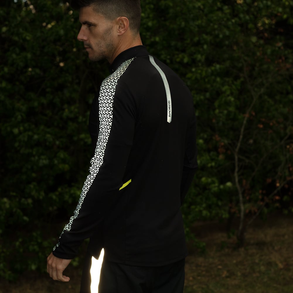 REFLECT360 Carbon Men's Long Sleeve Reflective Running Top Proviz