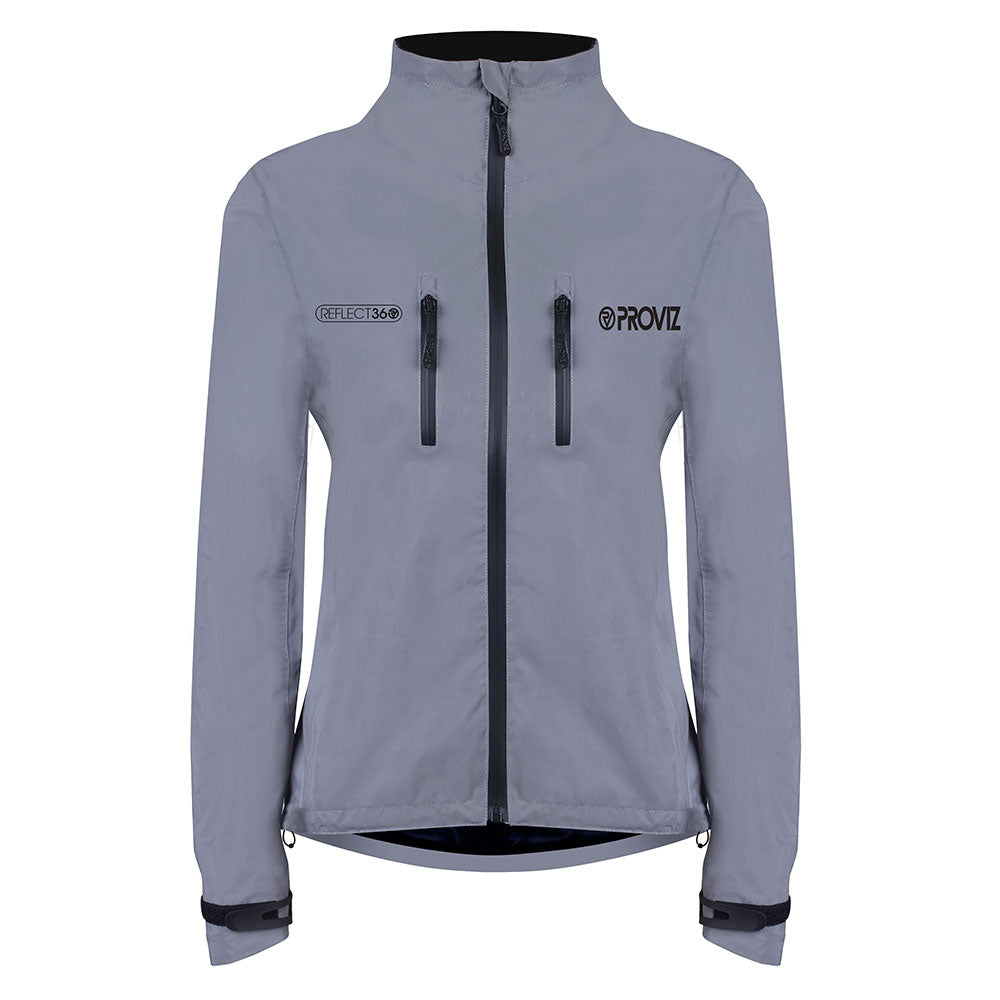 women's reflective waterproof cycling jacket